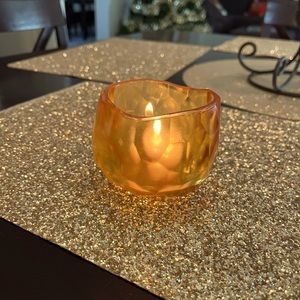 PartyLight P90972 Amber Rock Tealight Holder